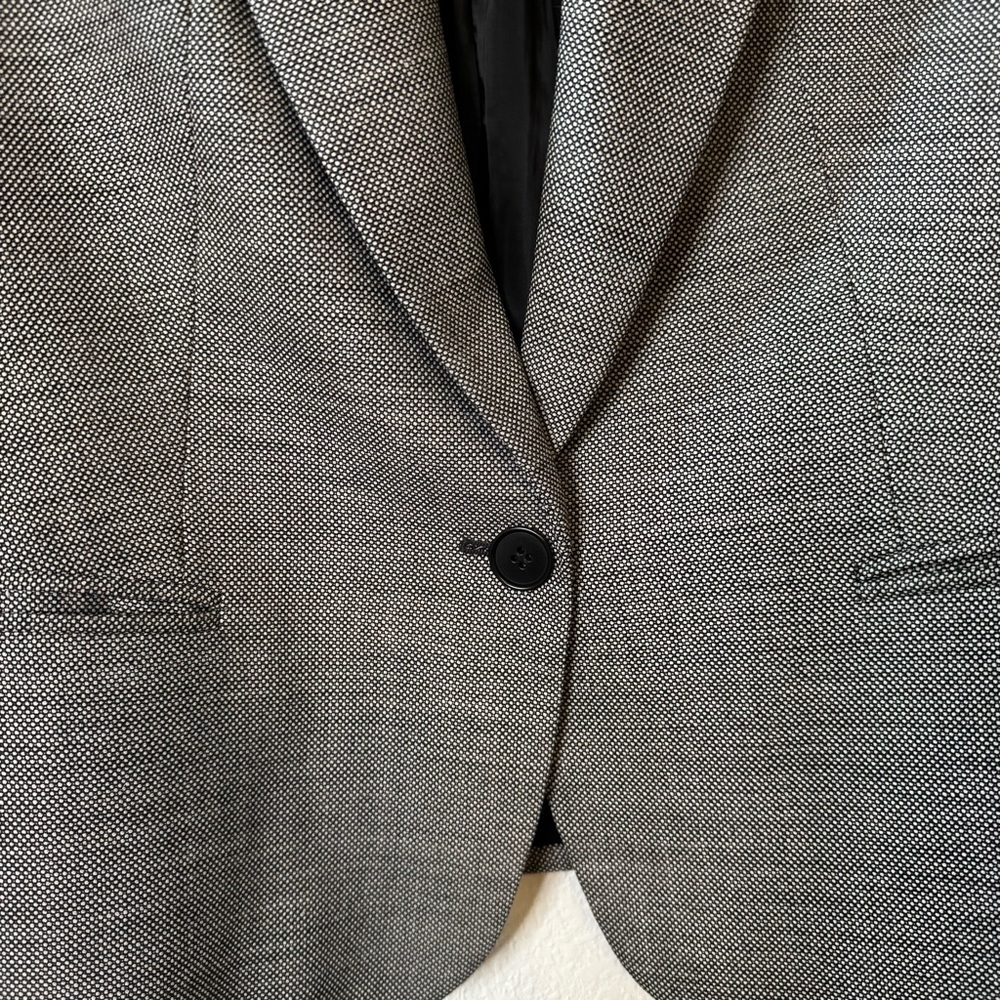 Talbots Gray Wool Blend One Button Closure Blazer… - image 8